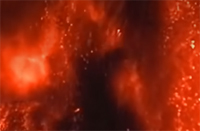 Crater spewing the lava