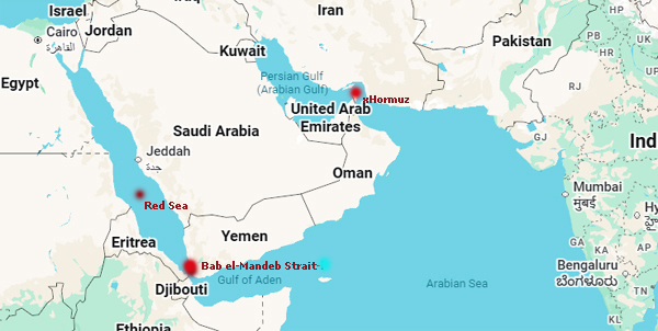 Where is Bab el-Mandab Strait-