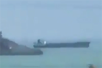 Smoke billowing from an Indian-flagged vessel after attack by Iran in Hormuz.