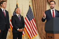 JD Vance addressing reporters