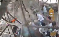 Temple roof collapsing