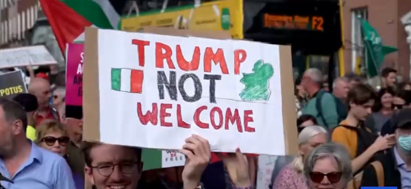 Protest against Trump visit