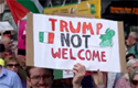 Protest against Trump visit
