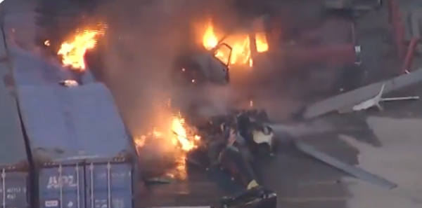 NBC4 helicopter crash in Chatsworth
