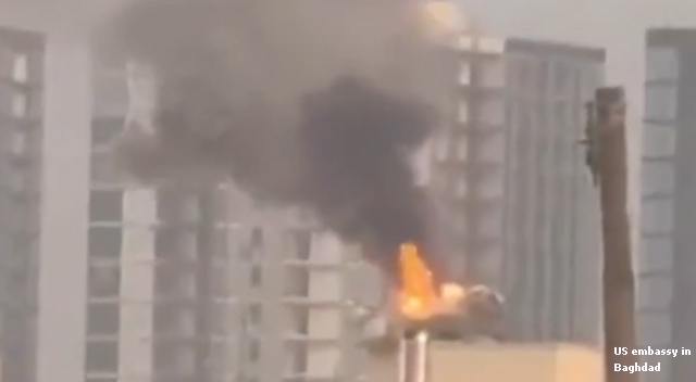 
A fortified US  embassy in Baghdad was struck by Iran on Saturday